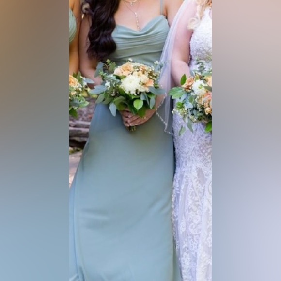 Mori Lee Dress; Sage; Style 21766; Size 18 Street Size 14; ONLY WORN ONCE - Picture 11 of 12